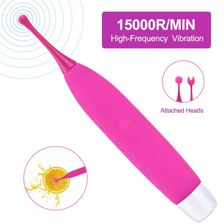 10 fréquence fort choc Silicone cri orgasme Sexy clitoris bâton Clitoris stimuler Massage vibrateur pour les femmes haute marée stylo